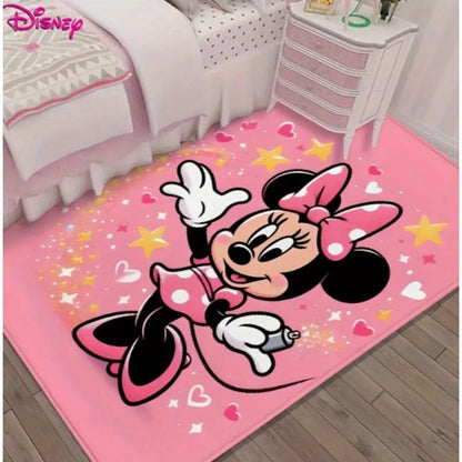 1pc Soft Cozy Minnie Mouse Pink Area Rug 3D Printed Carpet for Living Room Bedroom or Hallway Decor Cute and Comfortable Design