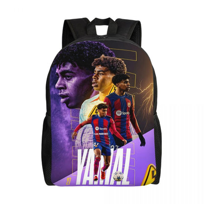 Lamine Y-Yamal Mochila Infantil para Meninos Meninas, Mochilas Esportivas de Futebol, Mochila Escolar Kawaii para Creche