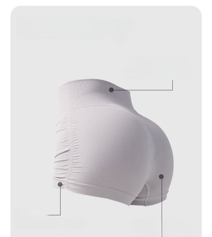 Women High Waist Fitness Shorts Gym Hip Lifting Yoga Sports Tight Running Shorts Exercise Three Folded Yoga Shorts