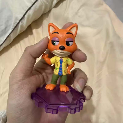 6pc/Set Zootopia Action Figure Judy Nick Disney Cartoon Cute Model Toy Kawaii Collection Doll Desktop Ornament Decoration Gift