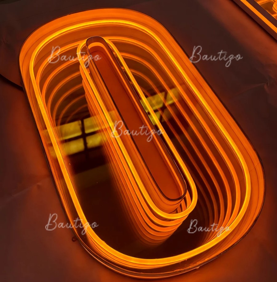 Custom Infinity Mirror Light Up Letter Art Lighting Infinity Mirror Light Customizable for Wall Decor Led Lights Business Sign