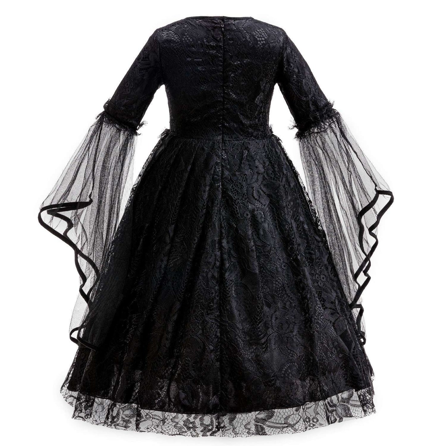 Halloween Costume Cartoon Maleficent Cosplay Dress Fancy Witch Disguise Robe Carnival Devil Queen Dot Tulle Frock