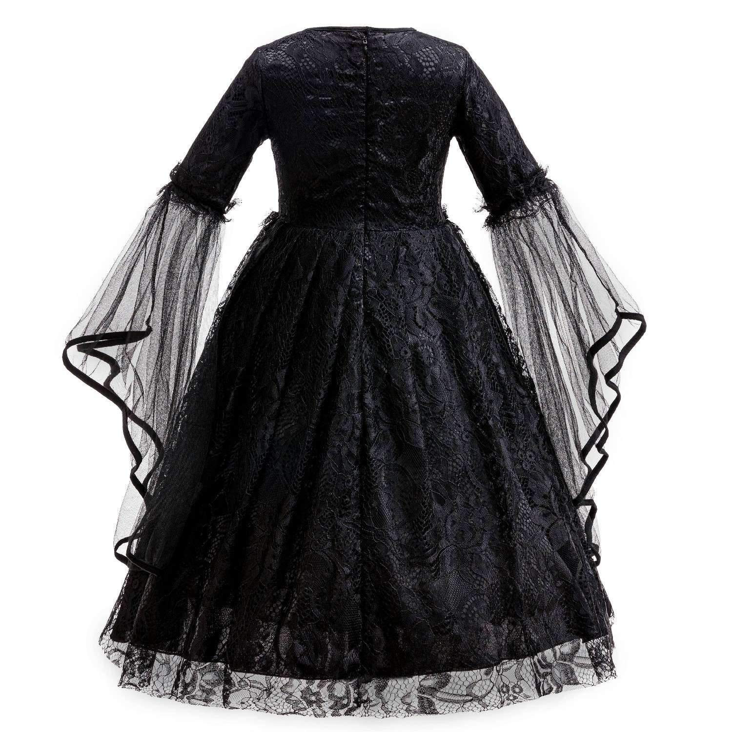 Halloween Costume Cartoon Maleficent Cosplay Dress Fancy Witch Disguise Robe Carnival Devil Queen Dot Tulle Frock
