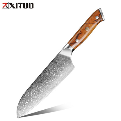 XITUO Damascus Aço Faca de Cozinha Conjunto 1-8 Pçs Faca Profissional Japonesa Faca de Chef Afiada Faca Santoku Faca de Corte Faca de Utilitário Faca de Trinchar
