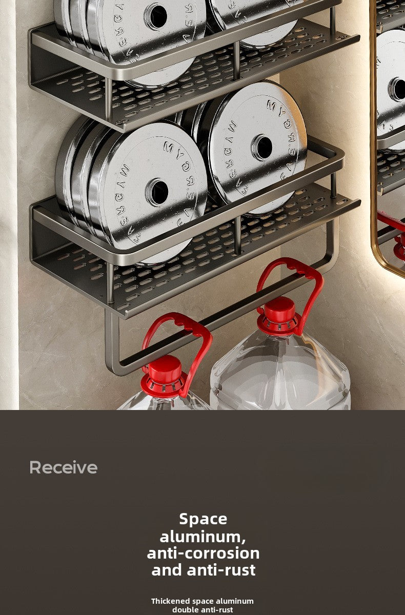 Toilet storage rack, non perforated washbasin, light luxury bathroom, wall mounted toilet, toilet wall storage rack