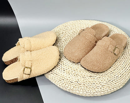 New Fall Winter Women And Men's Slippers With Plush Upper Indoor Outdoor Casual Sandals