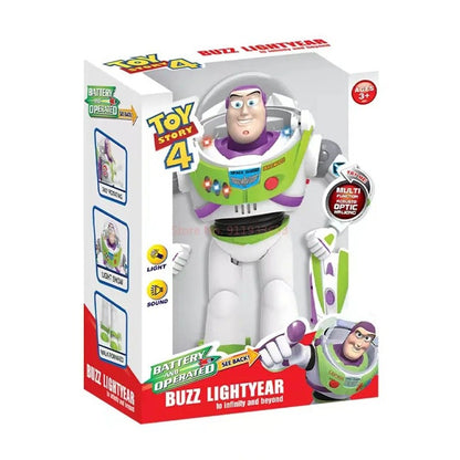 Brinquedo infantil Disney Toy Story Buzz Lightyear modelo robô elétrico que anda boneca de ação de presente de aniversário para crianças
