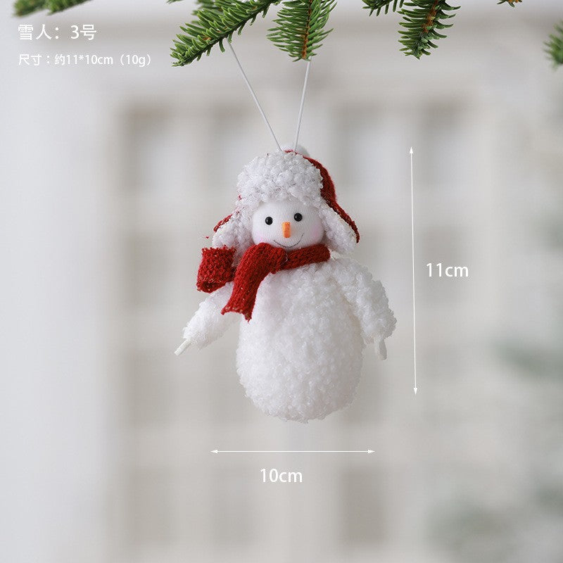 2Pcs New Christmas Cute Plush Angel Doll Pendant Lovely Boys Girls Xmas Tree Hanging Decoration Merry Christmas Party Ornaments