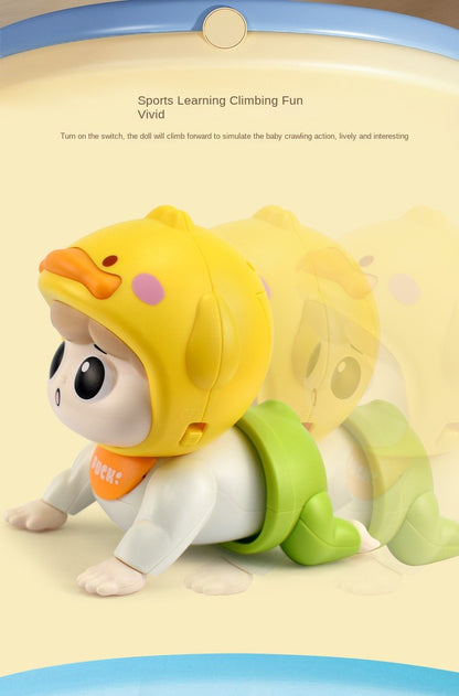 1PC Crawling Doll Baby Toy with Music, Aged 0-1, Learning Crawling Guidance and Head Up Training