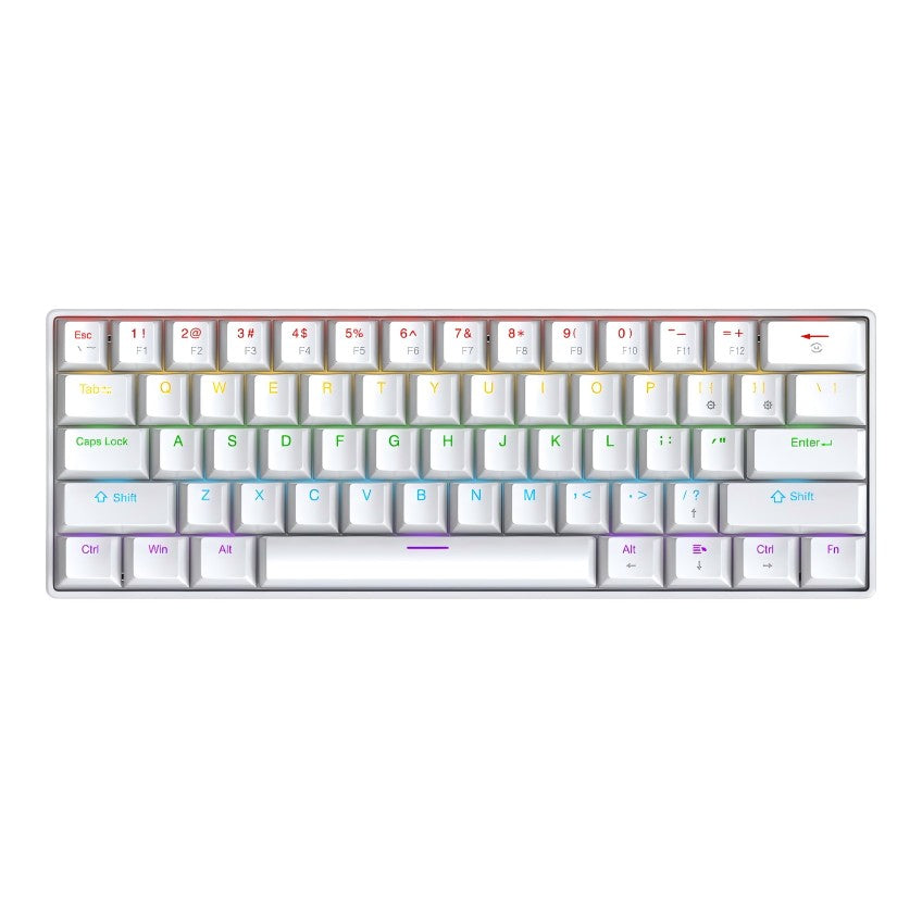 Teclado Mecânico com Fio Portátil APAYADO K61 60% com Fio 61 Teclas RGB Fantasma
