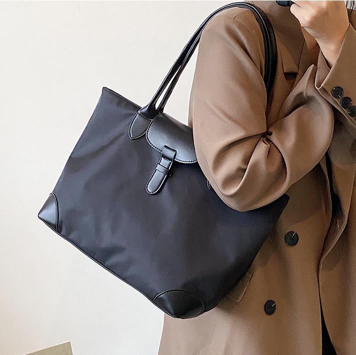 JIOMAY 2025 New Women's Brown Large Capacity Shoulder Bag Casual Simple Handbag Sport Portable Tote Bag for Daily Use