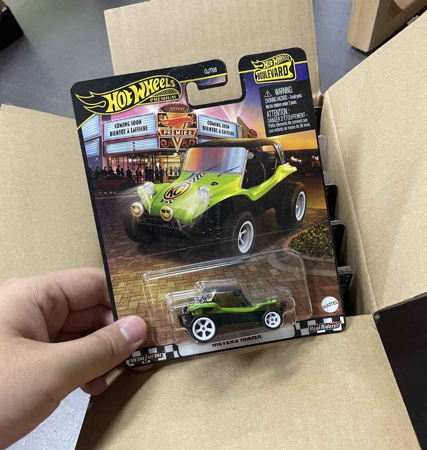 Hot Wheels Premium Boulevard Carrinhos de Metal Genuínos Meyers Manx Escala 1:64 Modelo de Veículo Diecast Brinquedos Colecionáveis de Liga Presente para Meninos