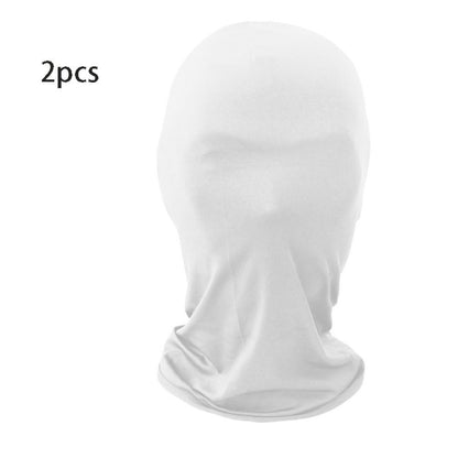 2pcs Breathable Hood Cosplay Halloween Costumes Spandex Full Mask Adult Ghost Party Carnival Dress Up Accessories Decoration