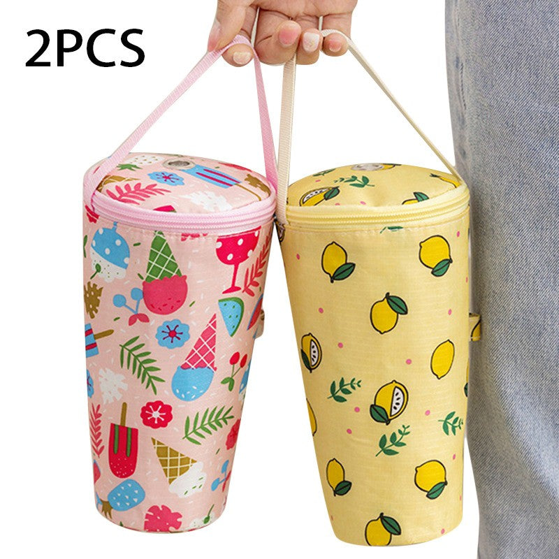 Baby Milk Bottle Insulation Bags Cartoon Portable Waterproof Feeding Bottle Thermal Bag Milk Warmer Cooler Stroller Hang Bags