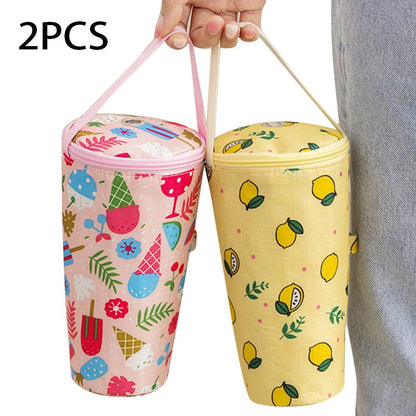 Baby Milk Bottle Insulation Bags Cartoon Portable Waterproof Feeding Bottle Thermal Bag Milk Warmer Cooler Stroller Hang Bags