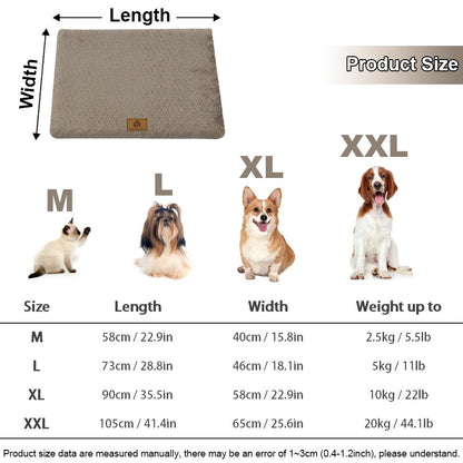 Cama para Animais de Estimação de Pelúcia Curta Removível e Lavável, Cama para Cães de Alta Elasticidade que Não Deforma, Adequada para Cães e Gatos de Pequeno e Médio Porte
