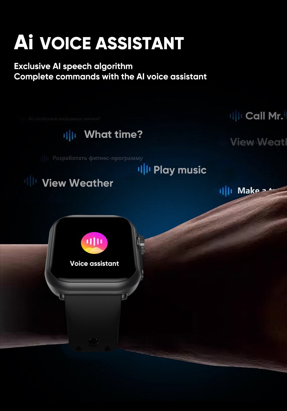 2025 Novo Relógio Inteligente Esportivo da Moda Masculino Feminino Tela Sensível ao Toque Total AMOLED HD de 1,85 Polegadas IP68 À Prova D'Água Smartwatches com Chamada Bluetooth