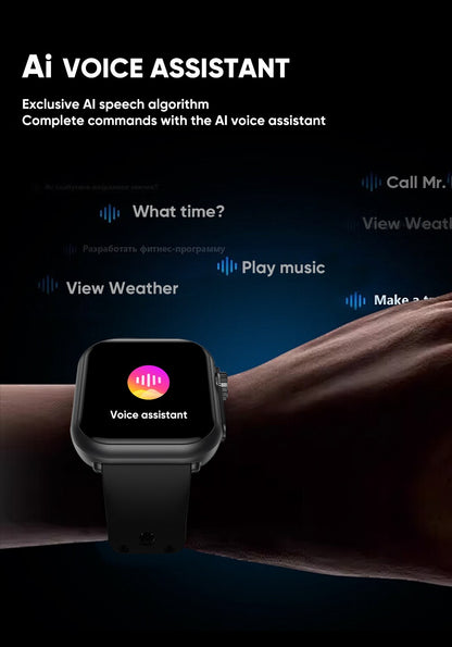 2025 Novo Relógio Inteligente Esportivo da Moda Masculino Feminino Tela Sensível ao Toque Total AMOLED HD de 1,85 Polegadas IP68 À Prova D'Água Smartwatches com Chamada Bluetooth