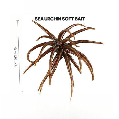 Water Gall Ball Bait Biomimetic Soft Insect Bait Floating Sea Urchin Soft TPE Bait Fake Bait Sea Fishing Black Pit Wild Fishing
