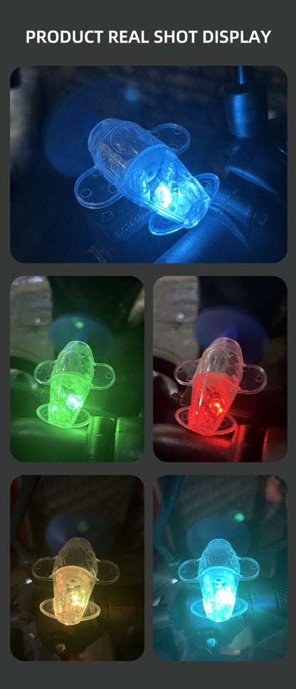 1x Mini Luzes Estroboscópicas para Aeronaves, Luz de Advertência de Posição em LED com Energia Eólica, Efeito Piscante, Acessórios para Carro, Moto, Bicicleta, Condução Segura