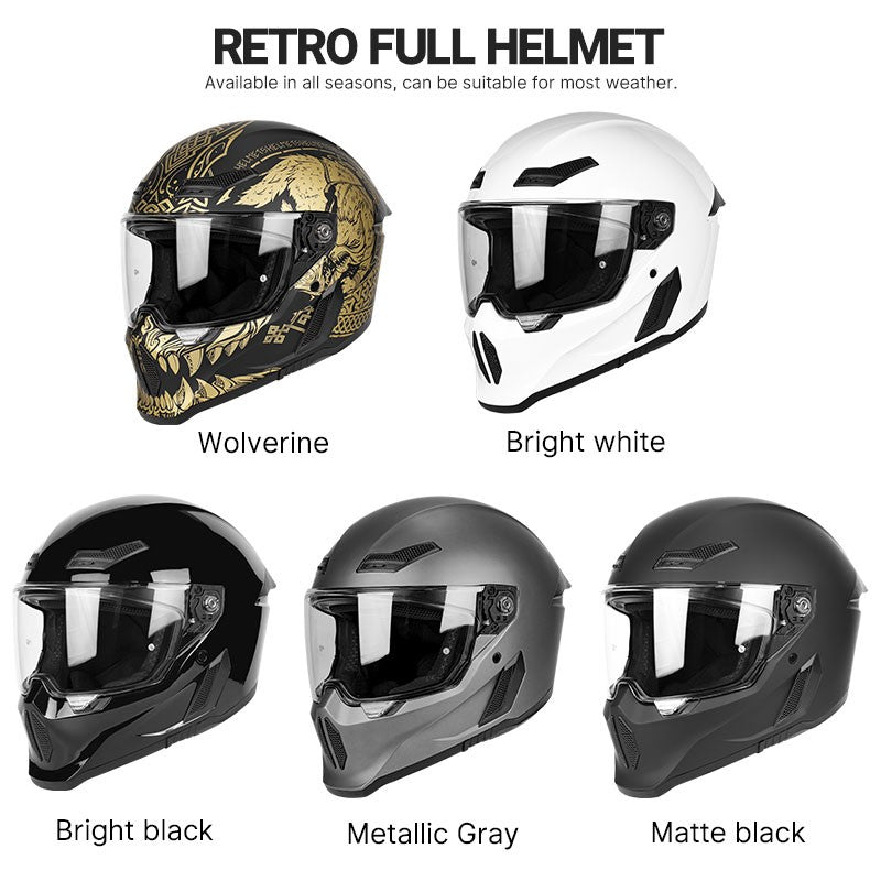 C-Riding Inverno Quente Cruising Mulheres e Homens Profissionais Chapéus de Segurança Retro Cruising Capacete Completo Certificado DOT Verão