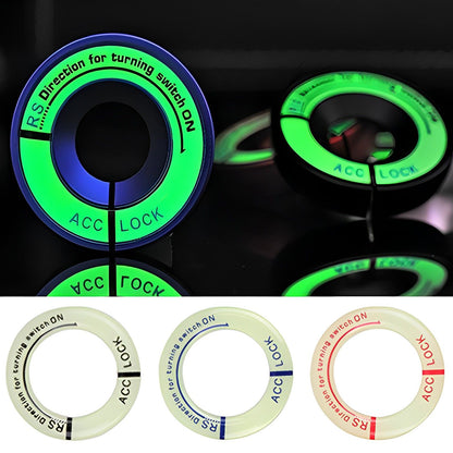 Carro Interruptor de Ignição Noite Luminoso Adesivos Anéis Chave Carro Motocicleta 3D Decalque Decoração Adesivos Fluorescentes Acessórios Automotivos