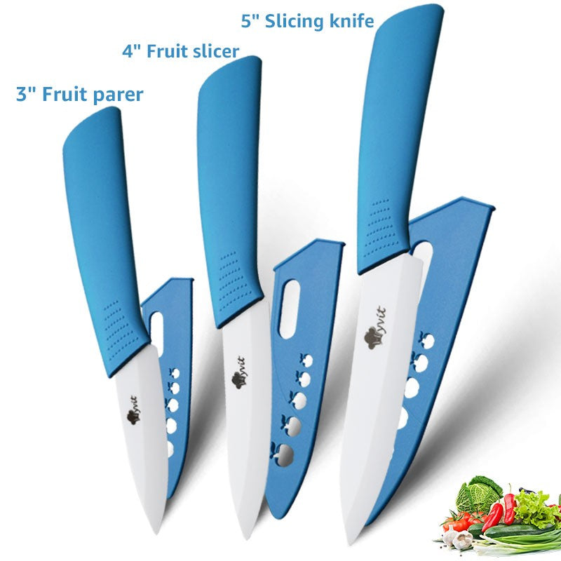 Conjunto de Facas de Cerâmica para Cozinha Profissional Faca de Cerâmica 3 4 5 6 Polegadas Faca de Descascar Frutas à Prova de Ferrugem para Fatiar Cortar Legumes