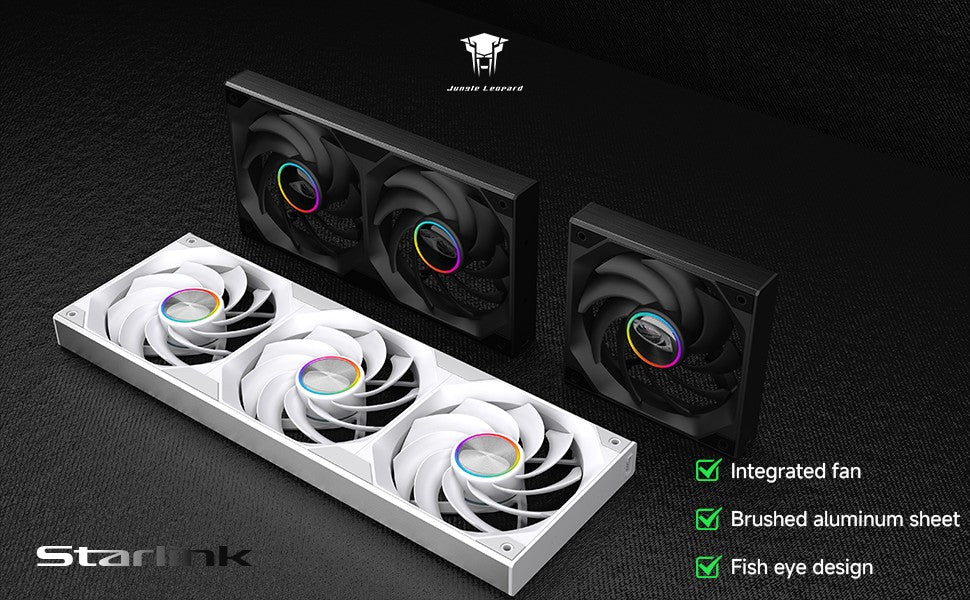 120/240/360mm ARGB PC Case Fan Monolithic Structure Water-Cooled Fan PWM Forward/Reverse Fan Kits Jungle Leopard Starlink Lite
