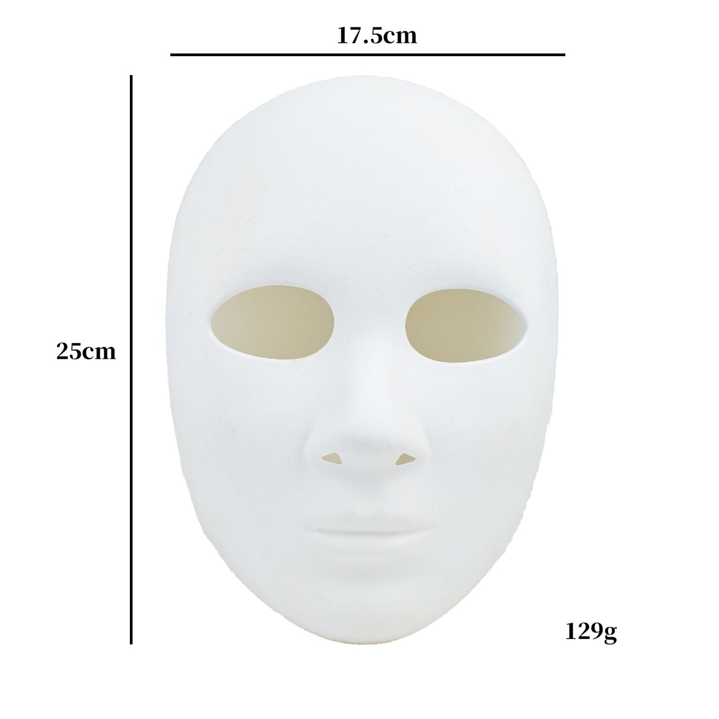 DIY Blank Face Mask Cosplay White Hand-Painted Doodle Thicken Plastic Masks Carnival Masquerade Halloween Party Costumes Props