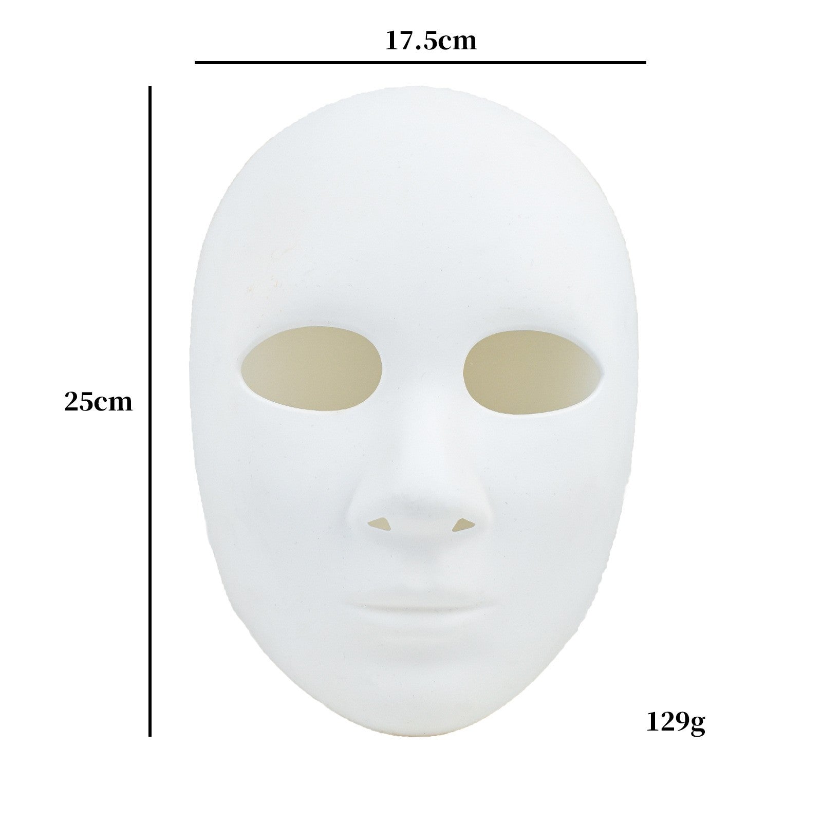 DIY Blank Face Mask Cosplay White Hand-Painted Doodle Thicken Plastic Masks Carnival Masquerade Halloween Party Costumes Props