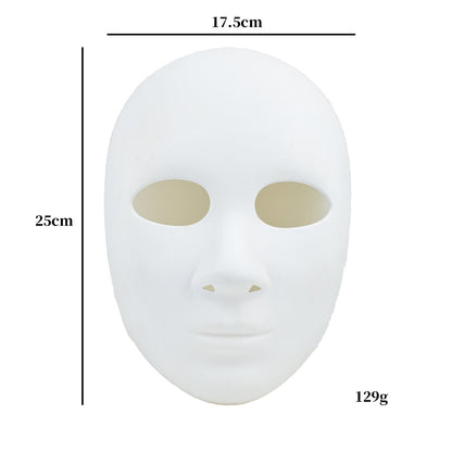 DIY Blank Face Mask Cosplay White Hand-Painted Doodle Thicken Plastic Masks Carnival Masquerade Halloween Party Costumes Props