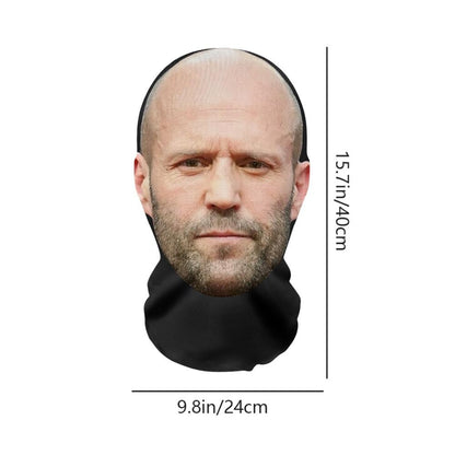 3DPattern Mesh Face Mask Head Cover Party Cosplay Props Funny Face Printed Head Scarf Famous Person Ice Silk Sunscreen Head Mask