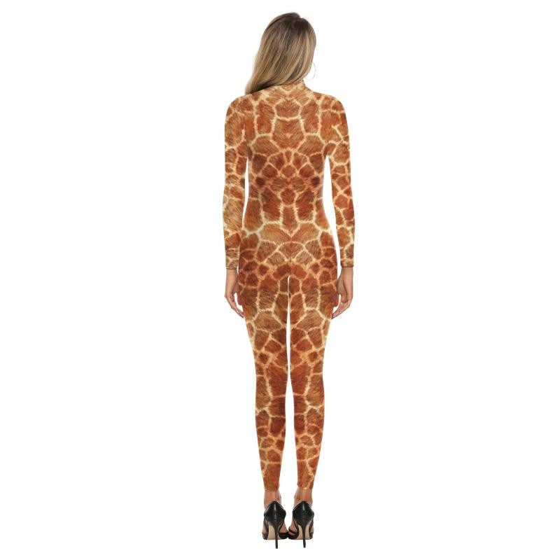Halloween Animal Jumpsuit Snake Cosplay Costume Tiger Bodysuit Spandex Jumpsuit Party Carnival Stage Performance Dress Up