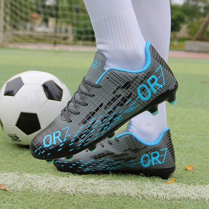 TF/FG Football Field Boots Original Men Women Studded Football Shoes Turf Match Ultralight Soccer Shoes Cleats Unisex Resistant