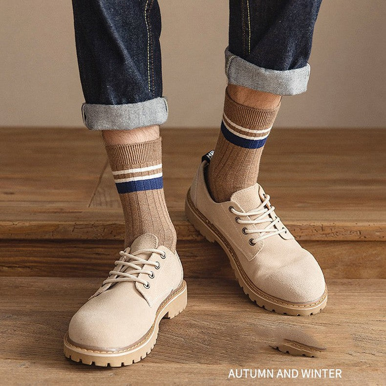 10 Pair Men's Striped Socks Spring Fashion Casual Socks High Quality Harajuku Retro Socks Man
