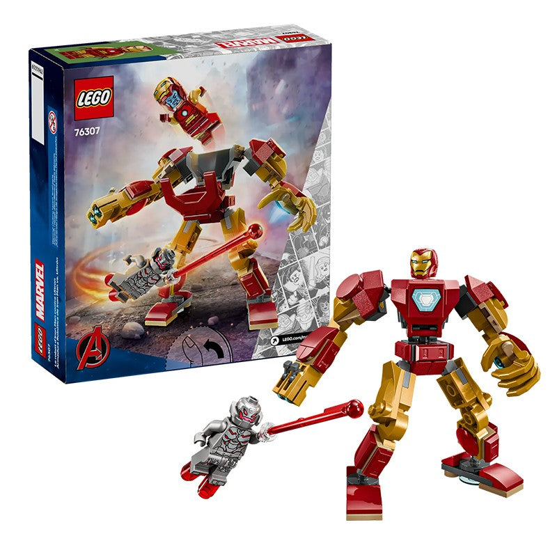 LEGO Marvel Série 76307 Homem de Ferro Mech Wars Ultron Blocos de Montar Quebra-Cabeça de Montagem Brinquedo Presente para Meninos