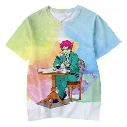 Saiki Kusuo No Sai Nan Men Printed T-shirt Miyagi Endgame Dorohedoro Backpack Young T Shirt Sakura Wars Cosplay Japan Anime Tees