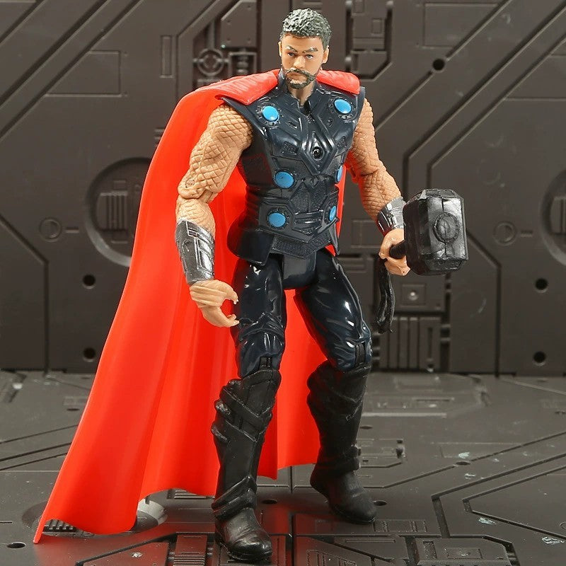 17 Cm Brinquedos Infantis Marvel Anime Figuras Homem-Aranha Hulk Action Figure Homem De Ferro Desenho Animado Brinquedo Infantil Presente De Natal Boneca Brilhante Hobbies
