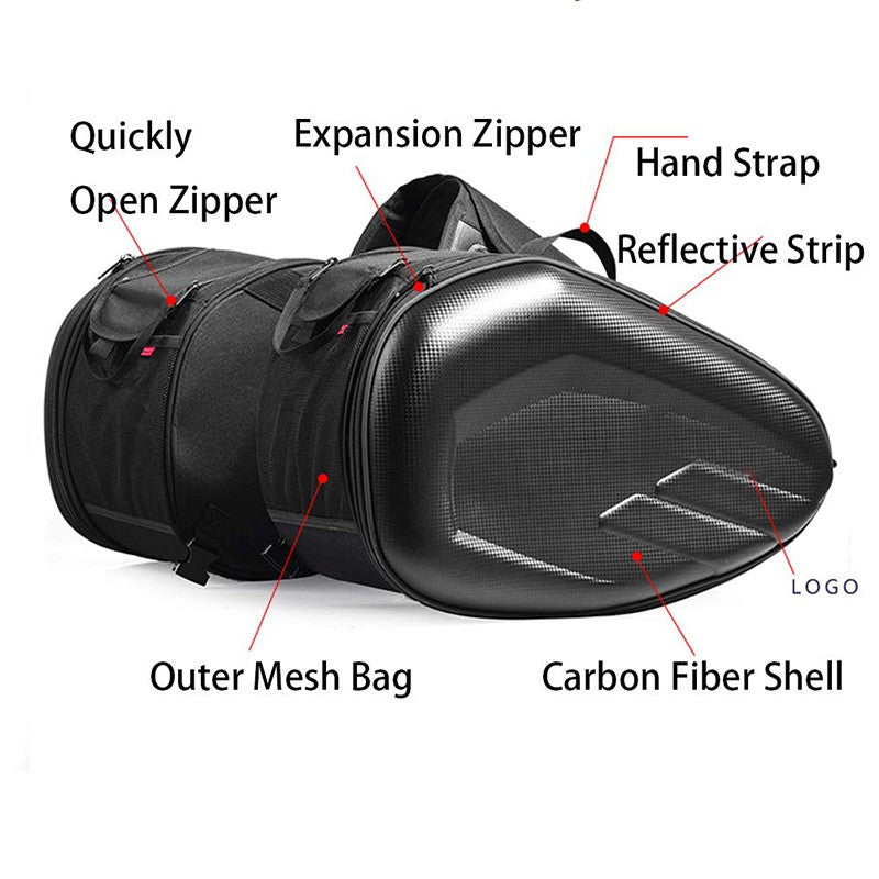 Newest Motorcycle Waterproof Racing Race Moto Helmet Travel Bags Suitcase Saddlebags + One Pair of Raincoat+Plastics
