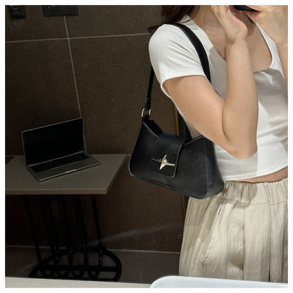 Silver Shoulder Bags for Women 2024 Classic Y2K Small Purse Glossy PU Leather Luxury Brand Female Underarm Handbags Daily Bag