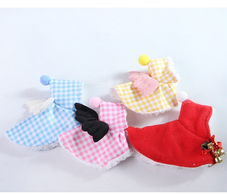 Manto Quente para Pássaros, Manto para Papagaio, Capa Grossa, Fantasia de Inverno para Sair, Roupa Quente para Pássaros, Manto para Papagaio, Roupa Colorida para Pássaros de Natal