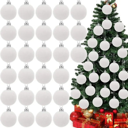 1/30pcs Wine Red Christmas Ball Velvet Round Christmas Balls Xmas Tree Ornaments Ball Hanging Pendants New Year Party Decor