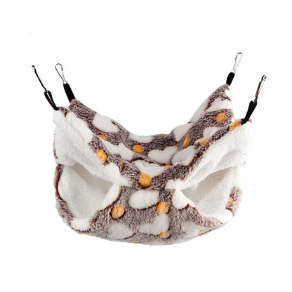 1PC Winter Warm Double-Layer Hammock Small Pet Hammock Suspended Squirrel Sleeping Bag Pet Supplies Hamster Hammock