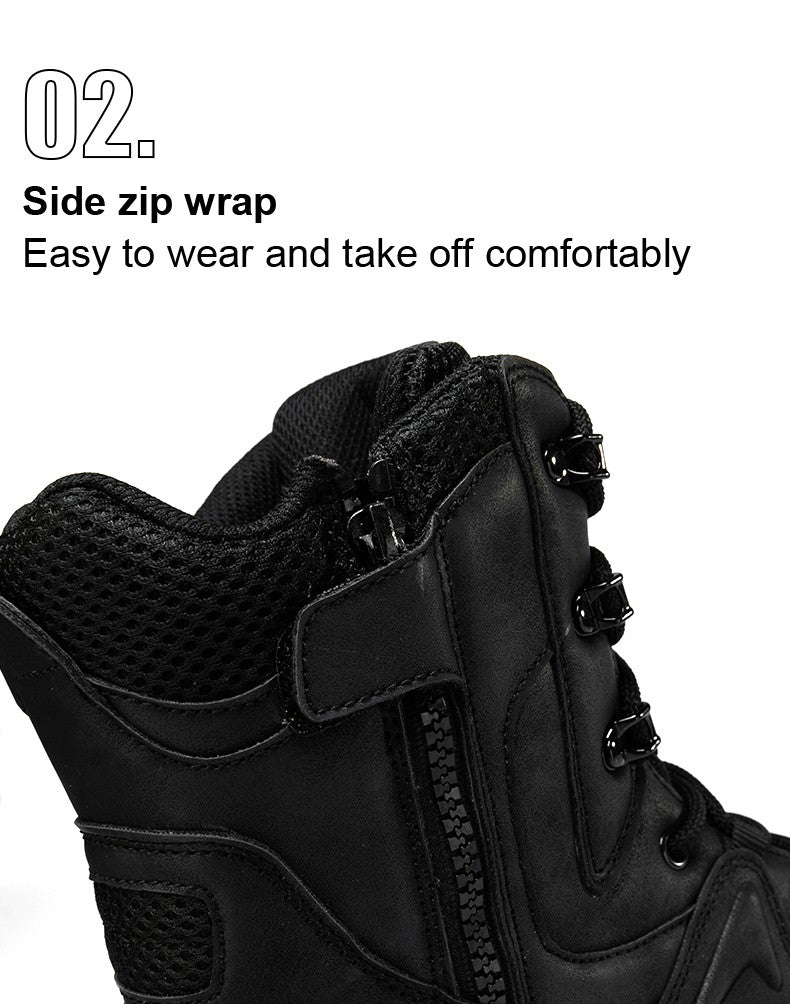 Botas masculinas de caminhada, combate ao ar livre, táticas casuais, versáteis e da moda