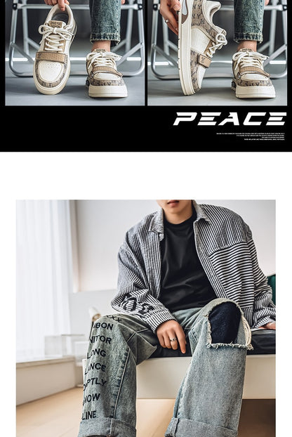 Tênis Masculino Azul da Moda 2025 Calçados Streetwear Hip Hop Tênis Casual Primavera Skate Tênis de Grife de Luxo Masculino