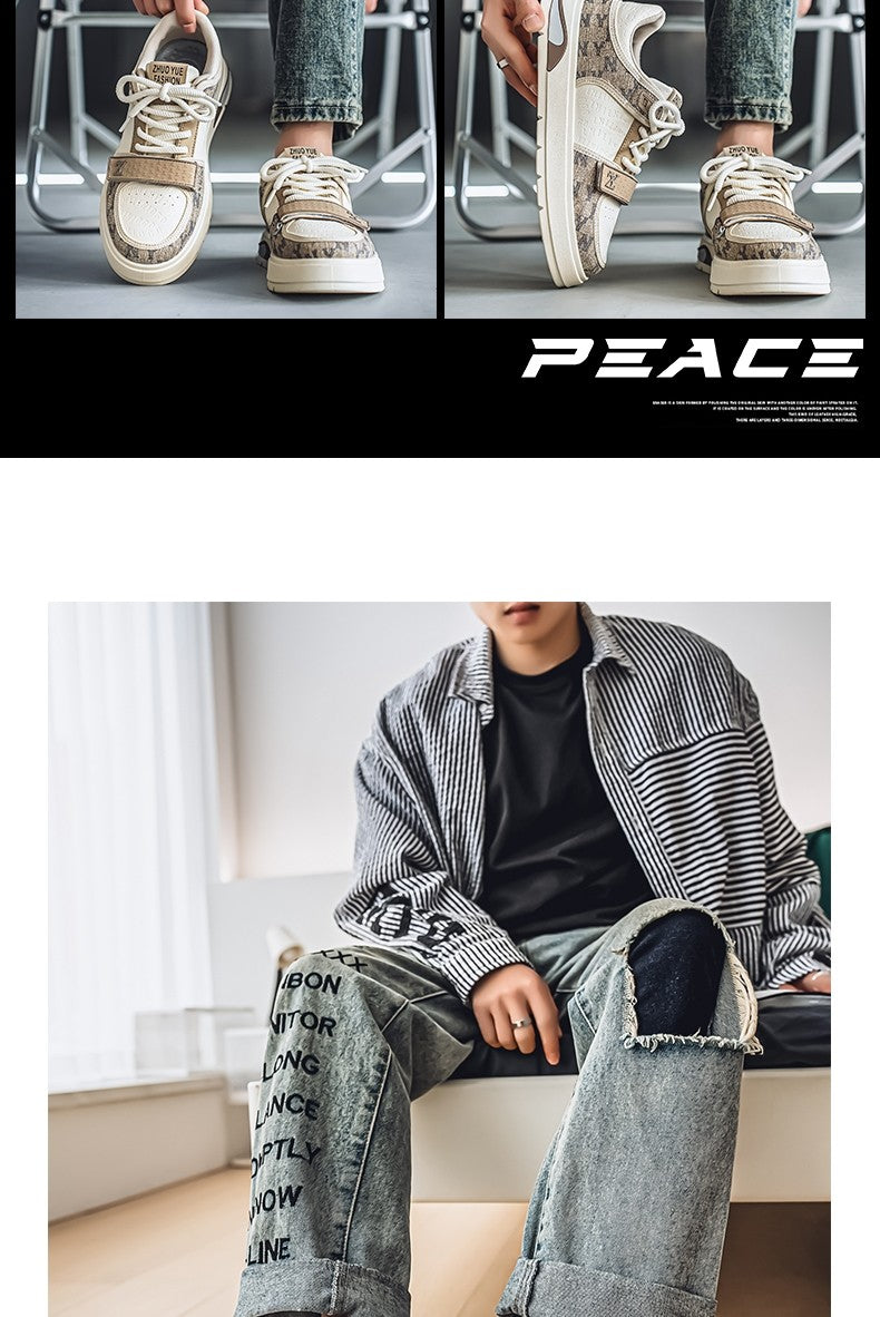 Tênis Masculino Azul da Moda 2025 Calçados Streetwear Hip Hop Tênis Casual Primavera Skate Tênis de Grife de Luxo Masculino