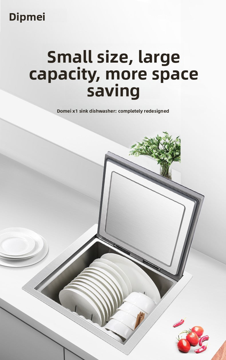 Daimei x1 Single Slot Dishwasher Independent Fully Automatic Sink Corner Small Recessed Pot Dishwasher