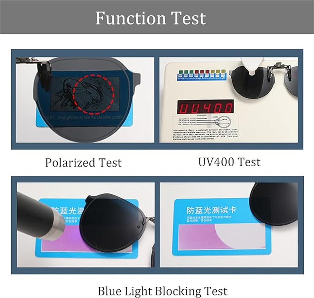 VIVIBEE Flip Up Clip on Sunglasses Polarized Men Driving Women Fishing UV400 Night Vision Sun Glasses Clips Universal Goggles