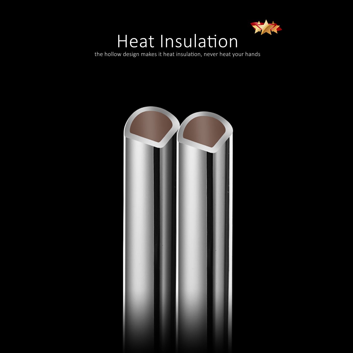 Certificação LFGB Hashis Ultra Longos para Fritura Profunda Aço Inoxidável 304 Isolamento Térmico Hashis para Hot Pot Talheres Antirrolamento