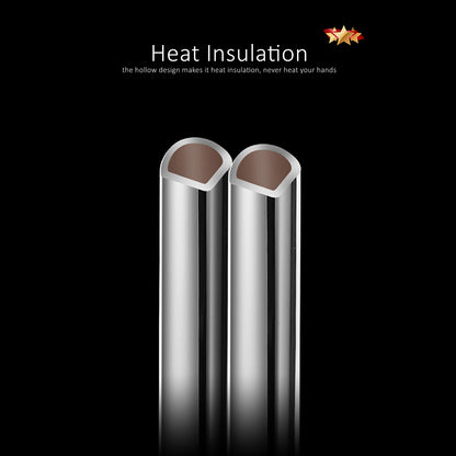Certificação LFGB Hashis Ultra Longos para Fritura Profunda Aço Inoxidável 304 Isolamento Térmico Hashis para Hot Pot Talheres Antirrolamento